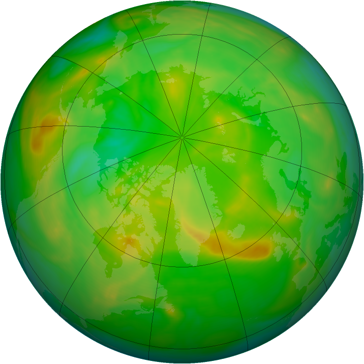 Arctic ozone map for 20 June 2006